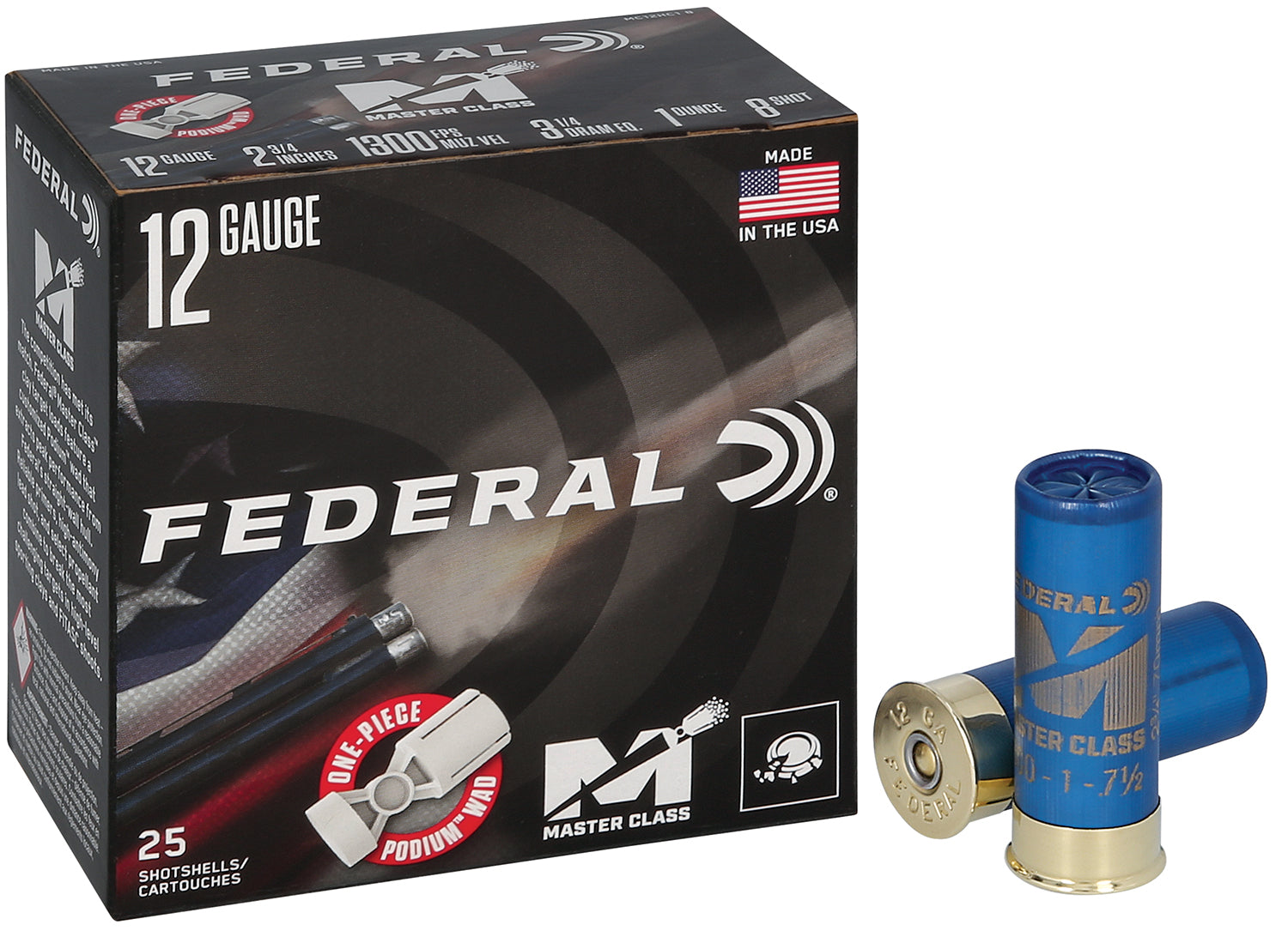 Federal 12 Gauge  #8 1 oz 2.75 in 25/Box [Item 9595]