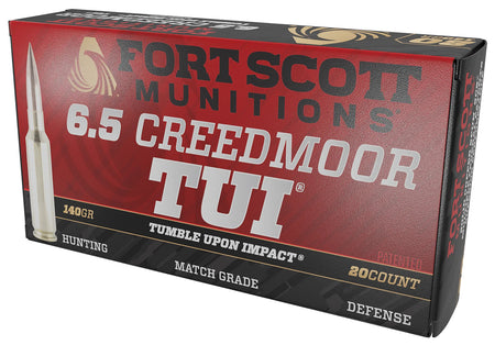Fort Scott Munitions 6.5mm Creedmoor  Solid Copper Spun 140 Grain 20/Box