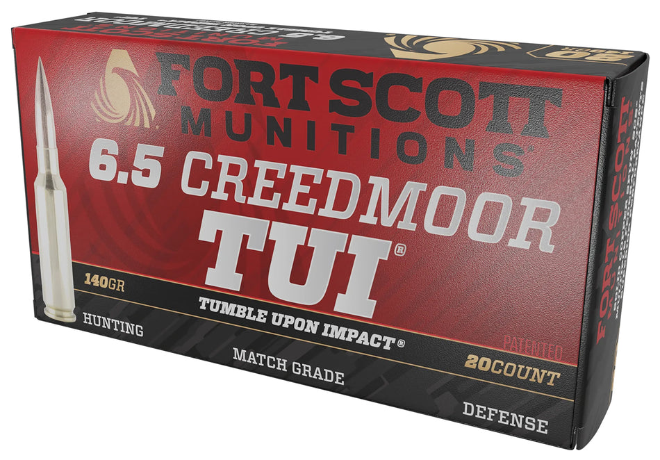 Fort Scott Munitions 6.5mm Creedmoor  Solid Copper Spun 140 Grain 20/Box