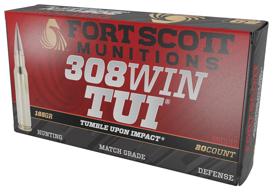 Fort Scott Munitions .308 Win / 7.62x51mm  Solid Copper Spun 165 Grain 20/Box