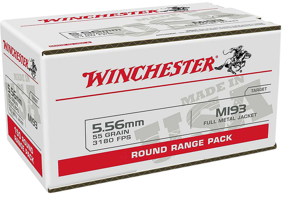 Winchester 5.56x45mm NATO M193 Full Metal Jacket 55 Grain 100/Box