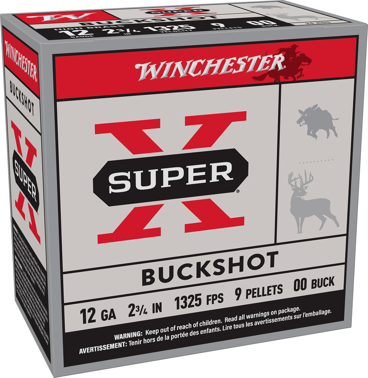 Winchester 12 Gauge  00 Buck 1-1/8 oz 2.75 in 25/Box