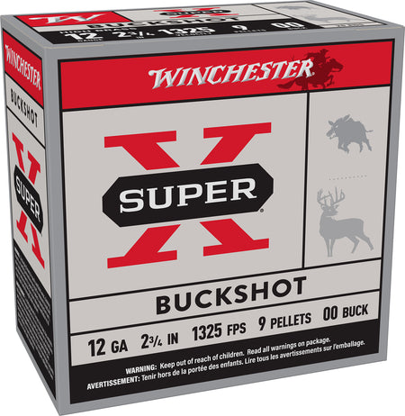 Winchester 12 Gauge  00 Buck 1-1/8 oz 2.75 in 25/Box
