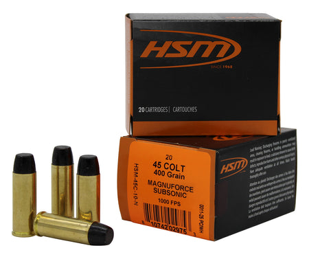 HSM .45 Long Colt  Hard Cast Lead Flat Nose 400 Grain 20/Box