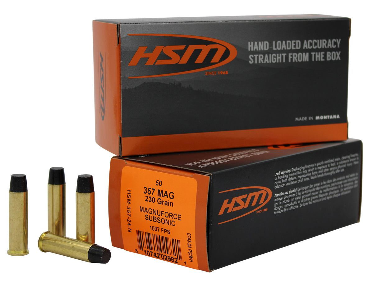 HSM .357 Magnum  Hard Cast Lead Flat Nose 230 Grain 50/Box