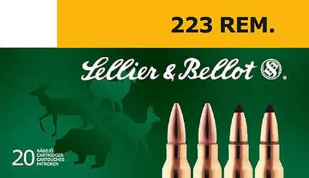 Sellier and Bellot .223 Remington Rifle Soft Point 55 Grain 20/Box