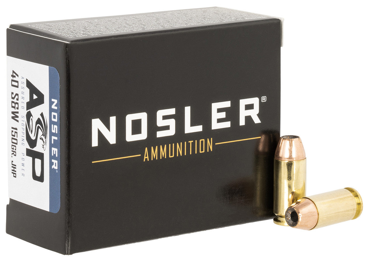 Nosler .40 S&W Assured Stopping Power Jacketed Hollow Point 150 Grain 20/Box