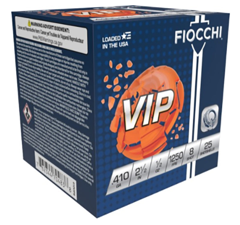 Fiocchi .410 Bore Exacta Target VIP #8 1/2 oz 2.5 in 250/Box