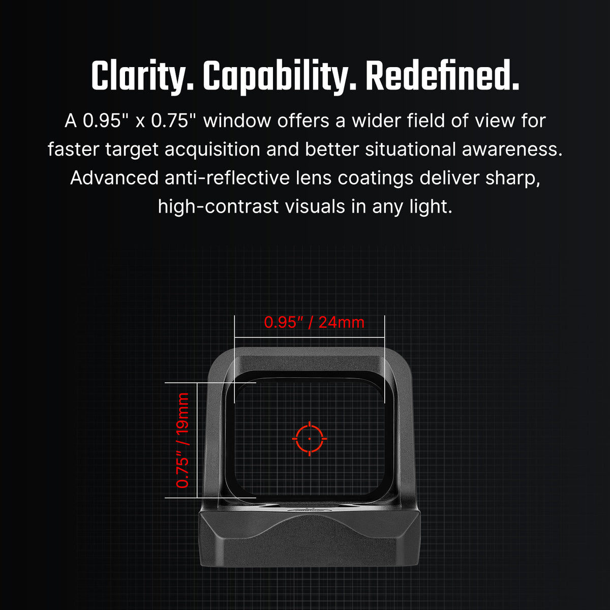Osight C 3 MOA Dot & 32 MOA Circle Multi-Reticle System Red Dot