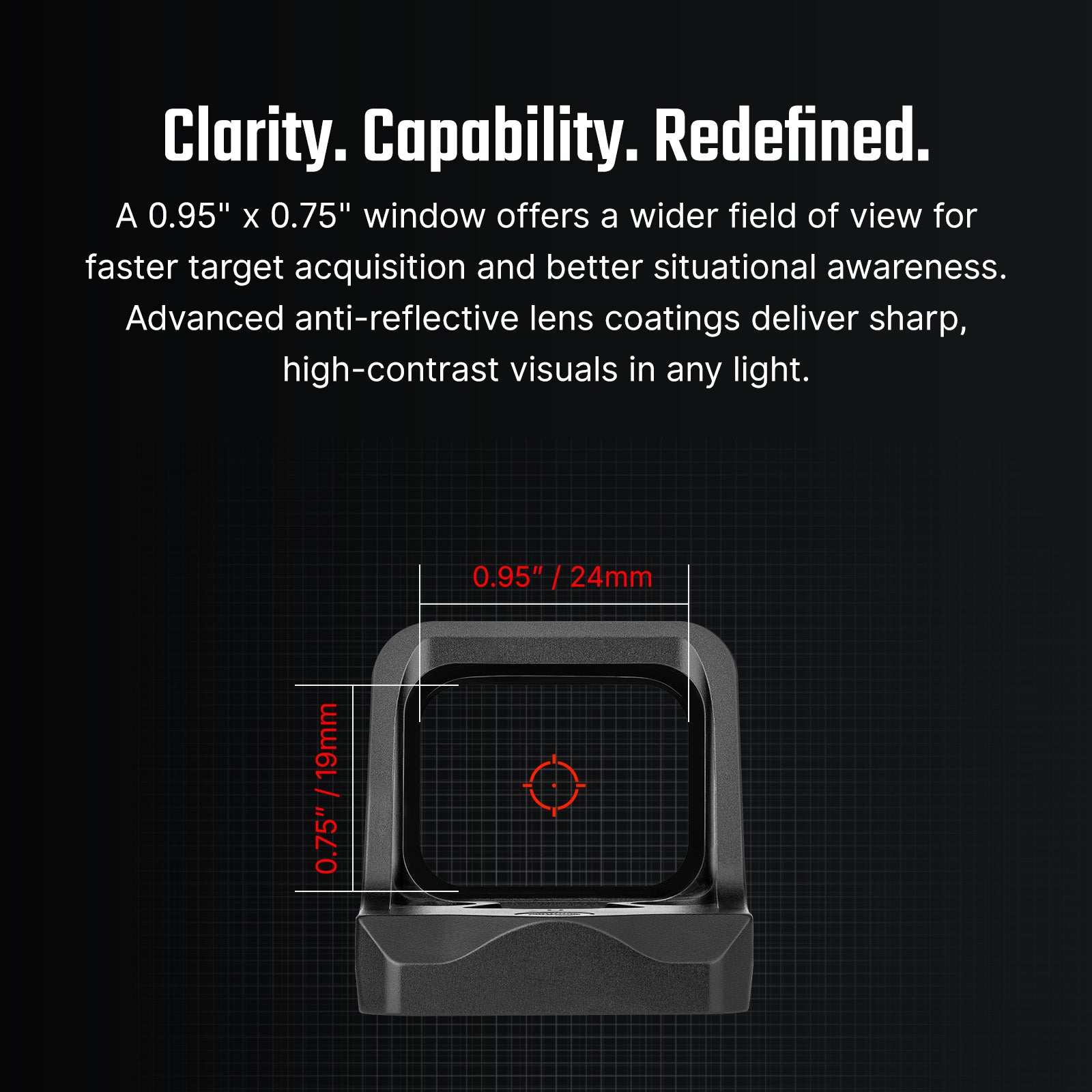 Osight C 3 MOA Dot & 32 MOA Circle Multi-Reticle System Red Dot