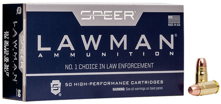 Speer .357 Sig Lawman Training Clean-Fire Total Metal Jacket Flat Nose 125 Grain 50/Box