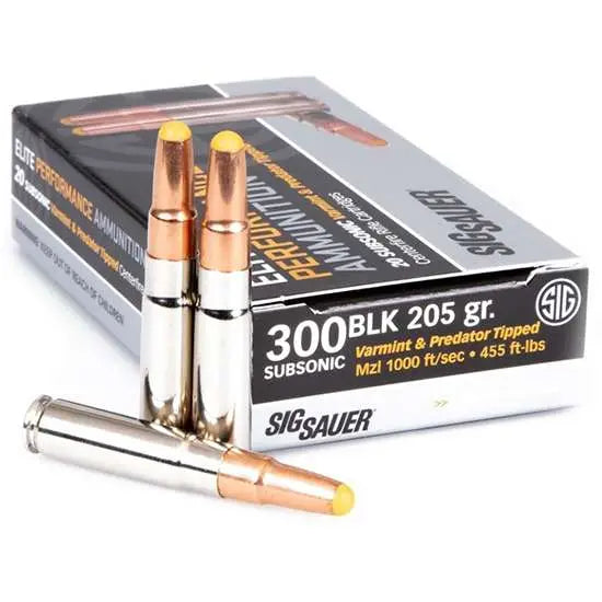Sig Sauer .300 AAC Blackout Tipped Hunting Controlled Expansion Tip 205 Grain 20/Box