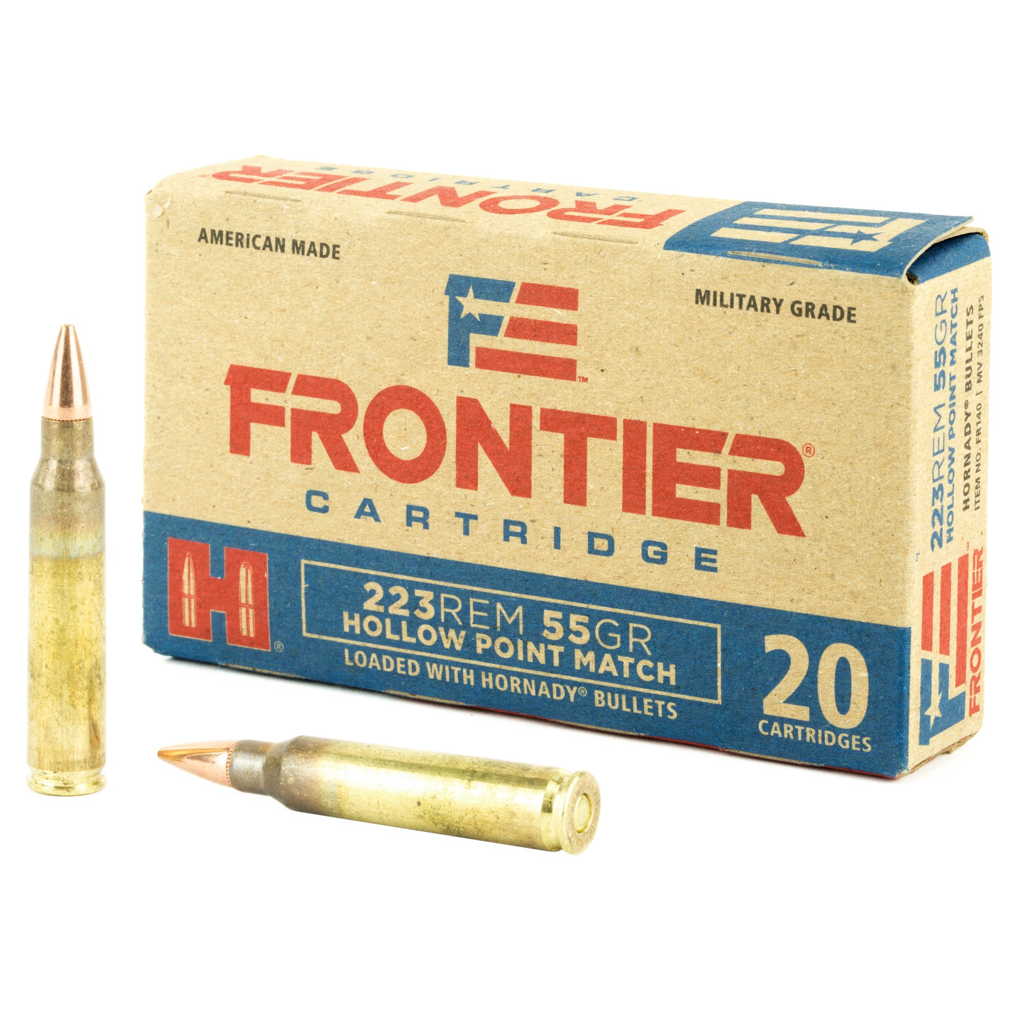 Frontier Cartridge .223 Remington Lake City Military Grade Hollow Point Match 55 Grain 20/Box