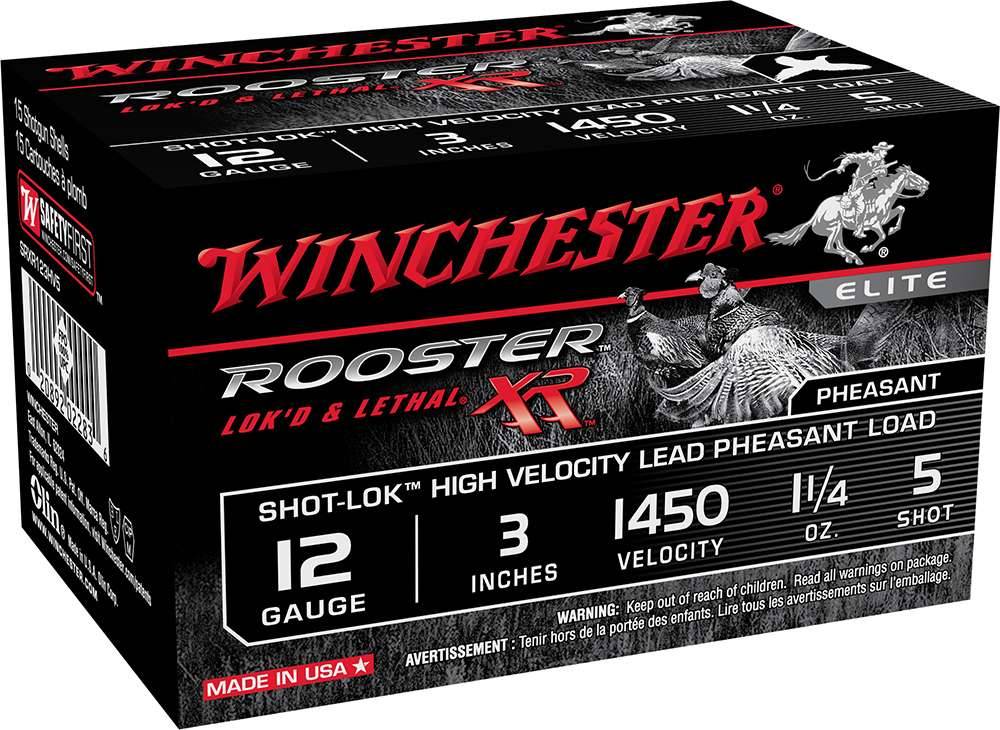 Winchester 12 Gauge ROOSTER XR Shot-Lok High Velocity Hunting #5 1-1/4 oz 3 in 15/Box
