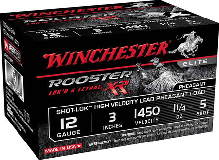 Winchester 12 Gauge ROOSTER XR Shot-Lok High Velocity Hunting #5 1-1/4 oz 3 in 15/Box