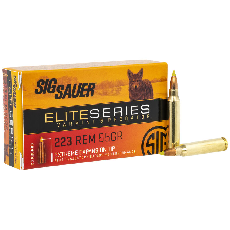 Sig Sauer .223 Remington Elite Hunting Varmint & Predator Extreme Expansion Tip 55 Grain 20/Box