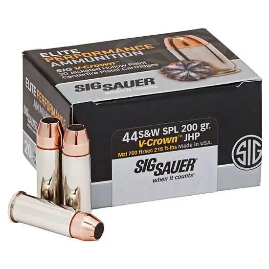 Sig Sauer .44 S&W Special  Jacketed Hollow Point 200 Grain 20/Box