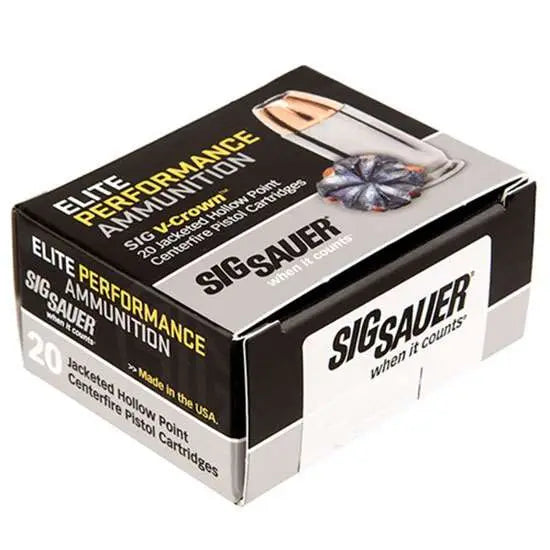 Sig Sauer .44 Magnum ELITE PERFORMANCE V- JHP Hollow Point Personal Defense Jacketed Hollow Point 240 Grain 20/Box