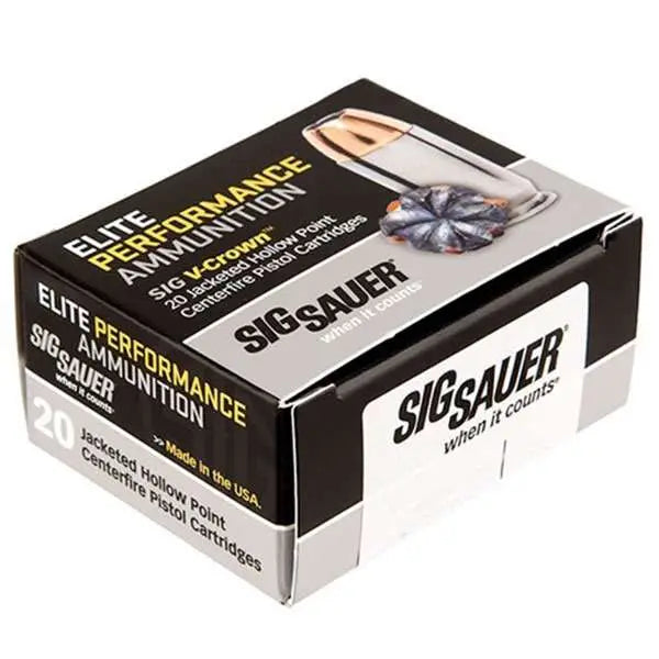 Sig Sauer .45 Long Colt ELITE PERFORMANCE JHP Hollow Point Personal Defense Jacketed Hollow Point 230 Grain 20/Box