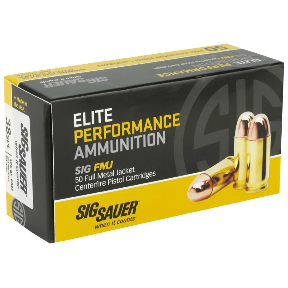 Sig Sauer .38 Special Elite Performance Full Metal Jacket 125 Grain 50/Box