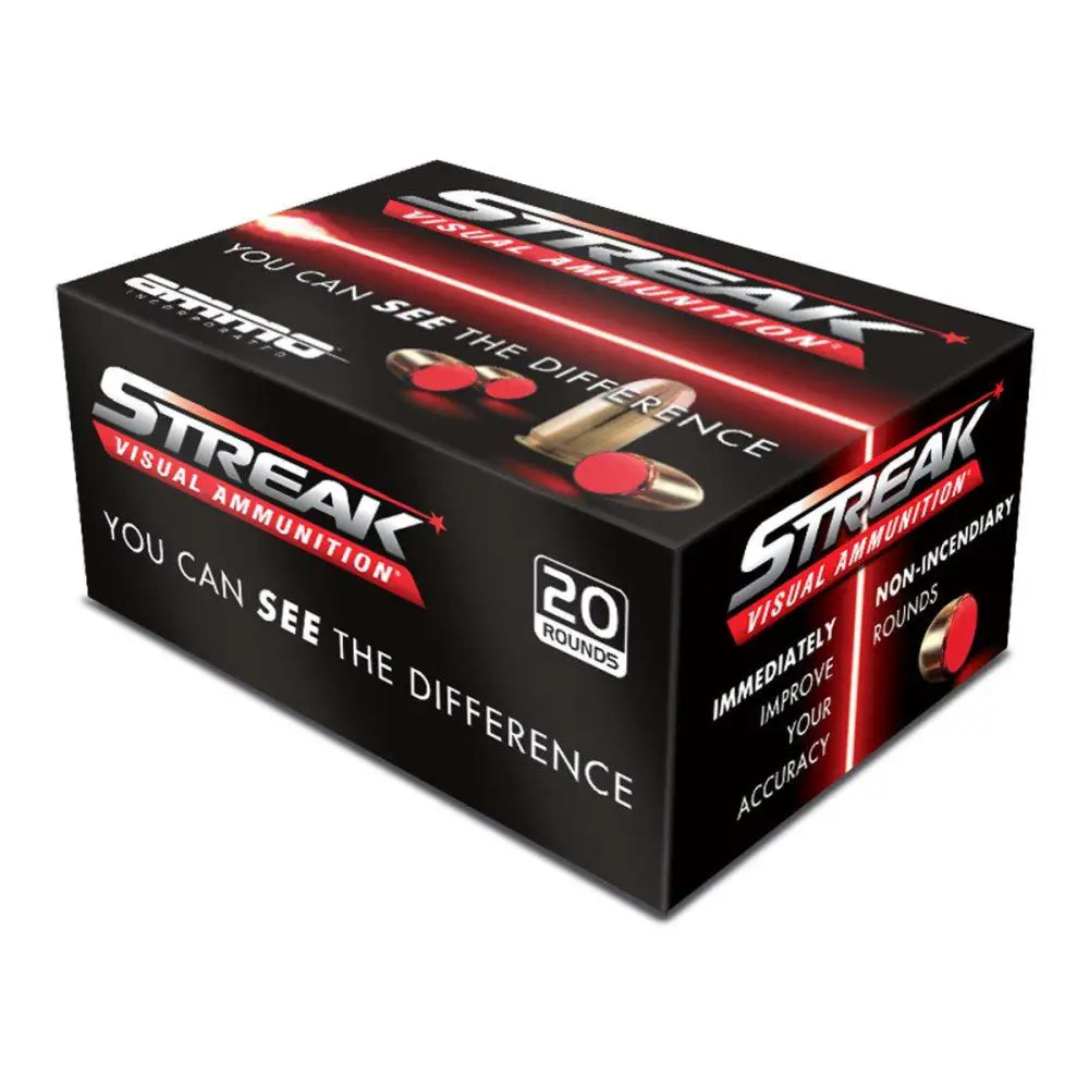 Streak .380 ACP/Auto Visual Ammunition Tracer Jacketed Hollow Point 90 Grain 20/Box