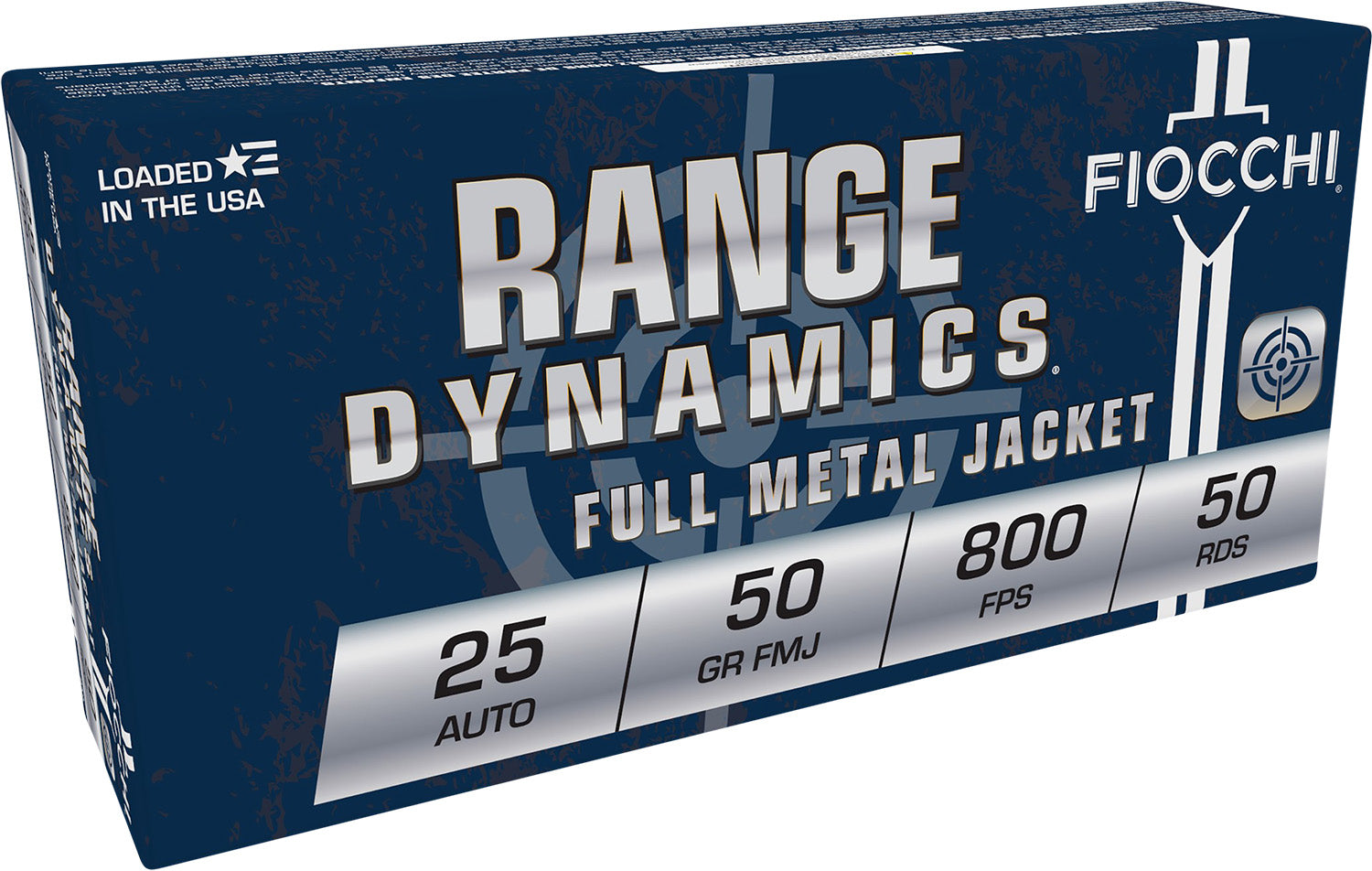 Fiocchi .25 ACP Range Dynamics Full Metal Jacket 50 Grain 50/Box