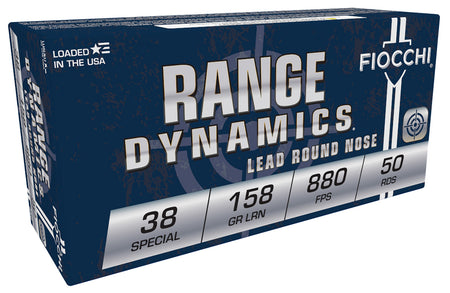 Fiocchi .38 Special Range Dynamics Lead Round Nose 158 Grain 50/Box