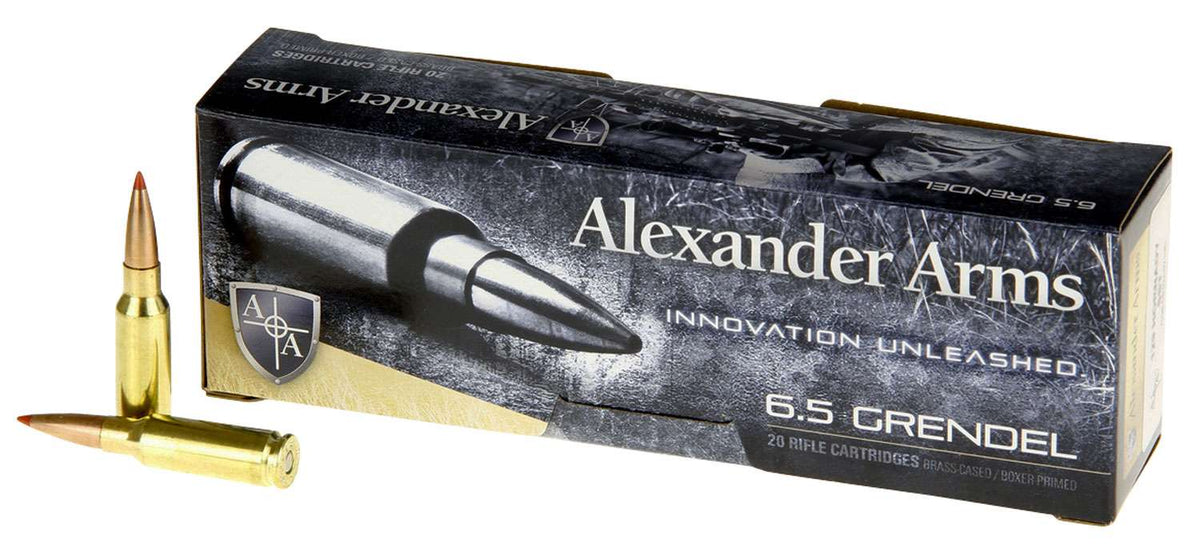 Alexander Arms 6.5mm Grendel  Hornady Super Shot Ballistic Tip 129 Grain 20/Box