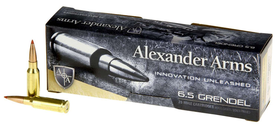 Alexander Arms 6.5mm Grendel  Hornady Super Shot Ballistic Tip 129 Grain 20/Box