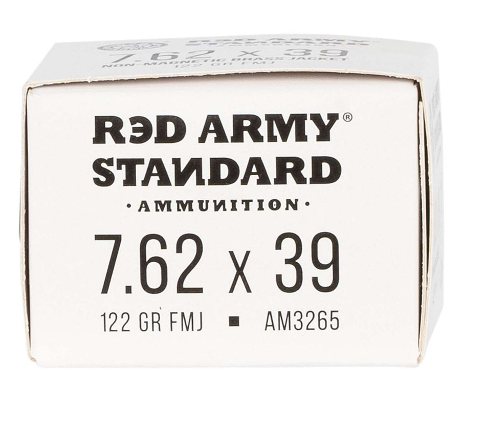 Red Army Standard 7.62x39mm Boat Tail Full Metal Jacket Boat Tail 122 Grain 20/Box