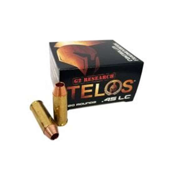 G2 Research .45 Long Colt TELOS Copper Hollow Point 160 Grain 20/Box