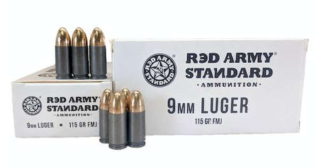 Century Arms 9mm Luger / Parabellum Red Army Standard White Full Metal Jacket 115 Grain 50/Box