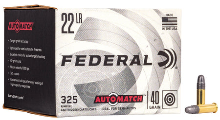 Federal .22 Long Rifle Champion AutoMatch Lead Round Nose 40 Grain 325/Box