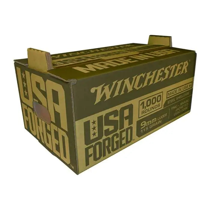 Winchester 9mm Luger / Parabellum USA Forged Full Metal Jacket 115 Grain 1000/Box [Item 127]