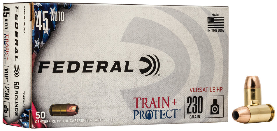 Federal .45 ACP/Auto Train & Protect Versatile Hollow Point 230 Grain 50/Box