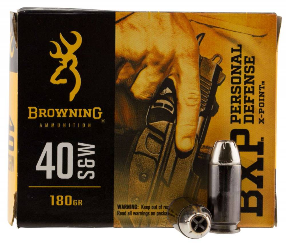 Browning .40 S&W BXP Personal Defense Home Defense X-Point Hollow Point (XHP) 180 Grain 20/Box
