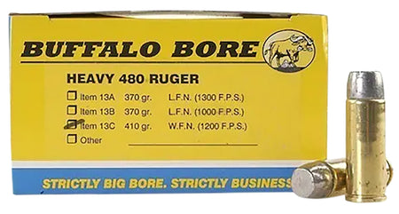 Buffalo Bore .480 Ruger Heavy Wide Flat Nose 410 Grain 20/Box