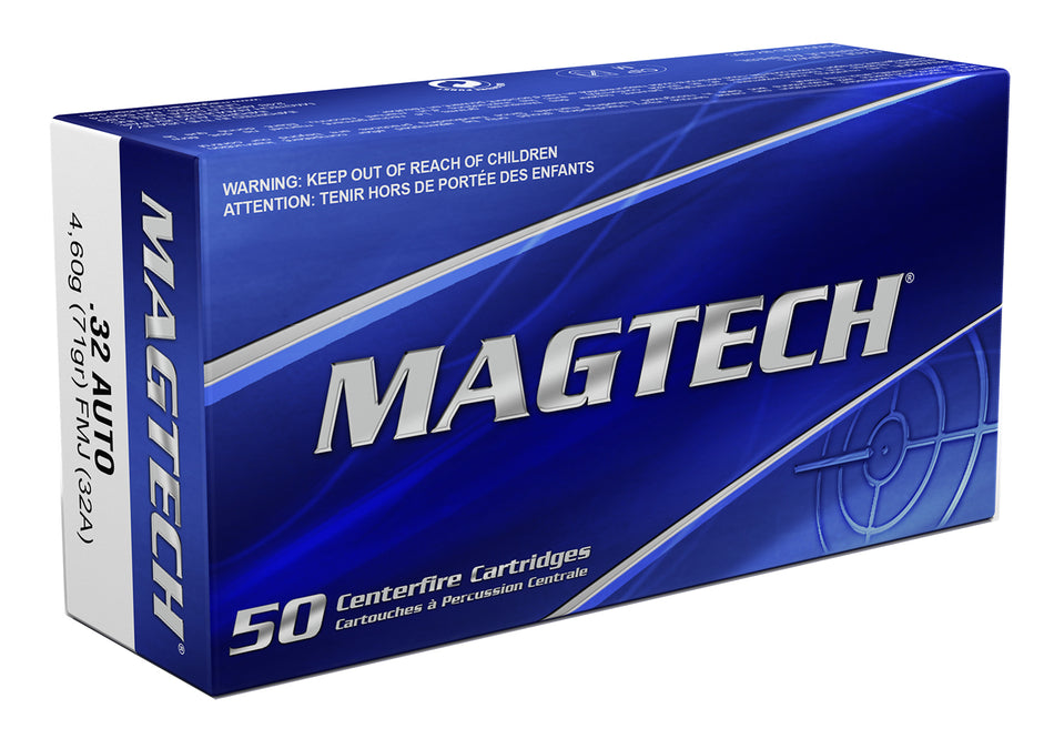 Magtech .32 ACP Sport Shooting Range/Training Full Metal Jacket 71 Grain 50/Box