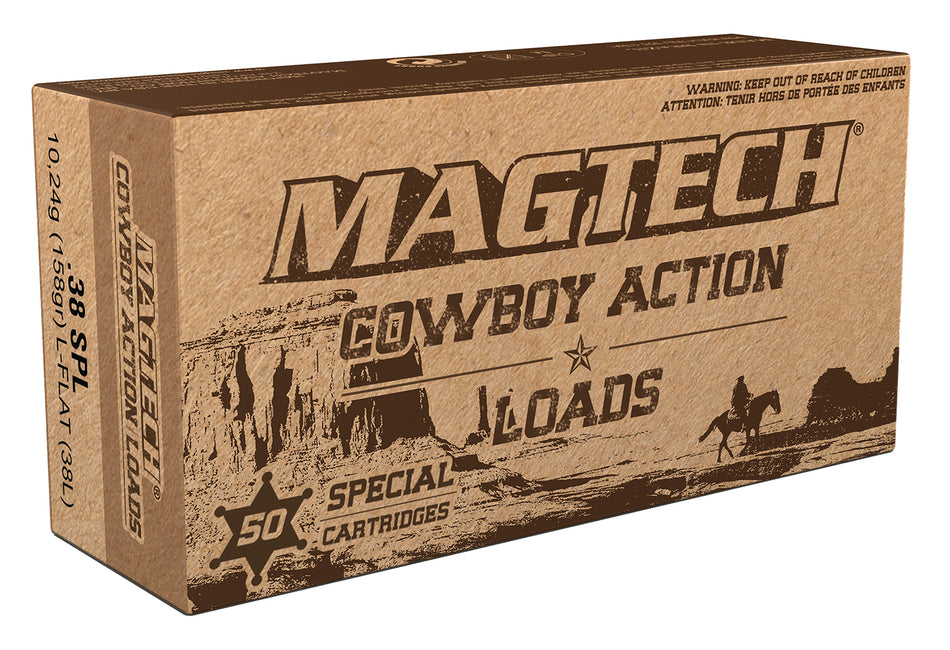 Magtech .38 Special Cowboy Action Lead Flat Nose 158 Grain 50/Box