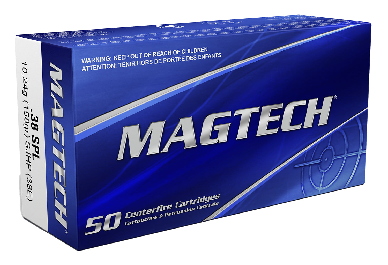 Magtech .38 Special Range/Training Semi Jacketed Hollow Point 158 Grain 50/Box