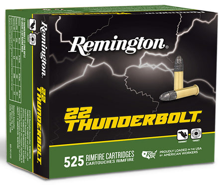Remington .22 Long Rifle 22 Thunderbolt Lead Round Nose 40 Grain 525/Box
