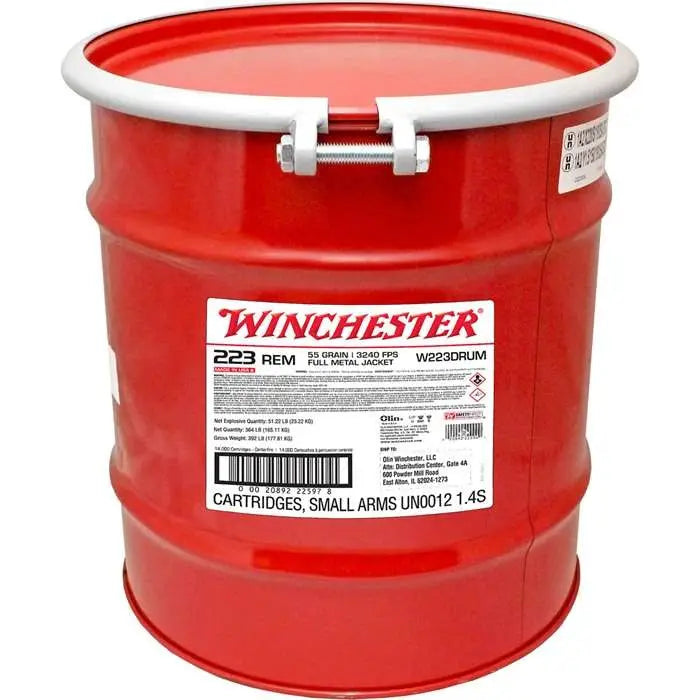 Winchester .223 Remington USA WHITE BOX Full Metal Jacket 55 Grain 14000/Box