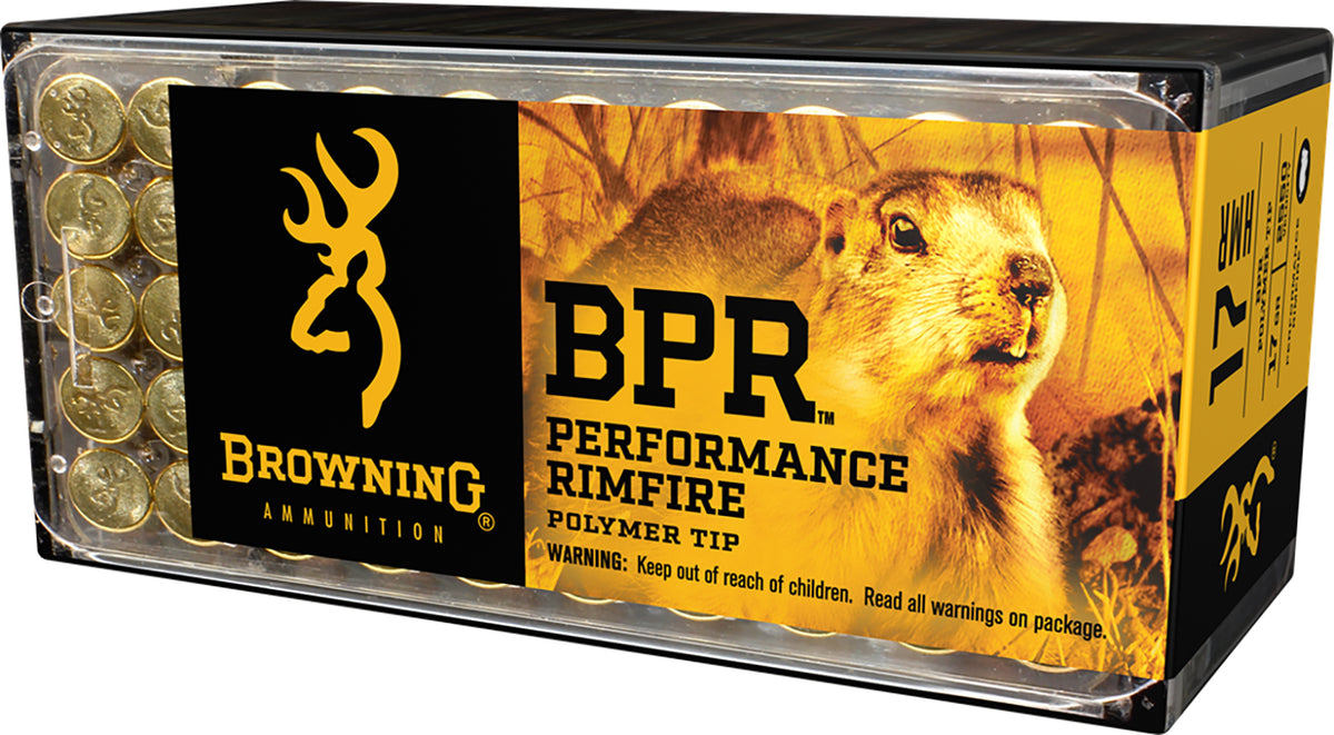 Browning .17 HMR BPR Performance Rimfire Performance Polymer Tip 17 Grain 50/Box
