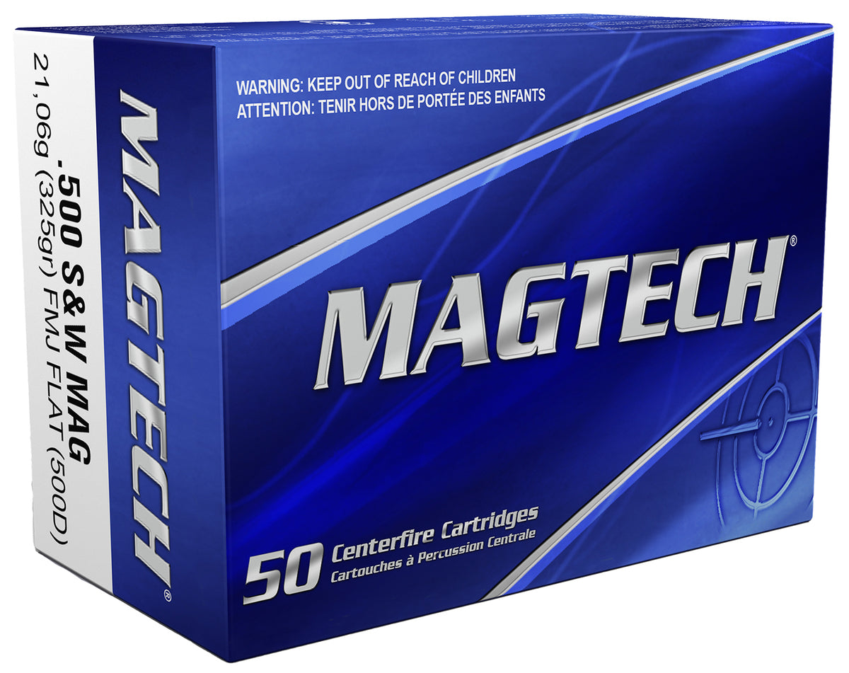 Magtech .500 S&W Mag Sport Shooting Range/Training Full Metal Jacket Flat Nose 325 Grain 20/Box