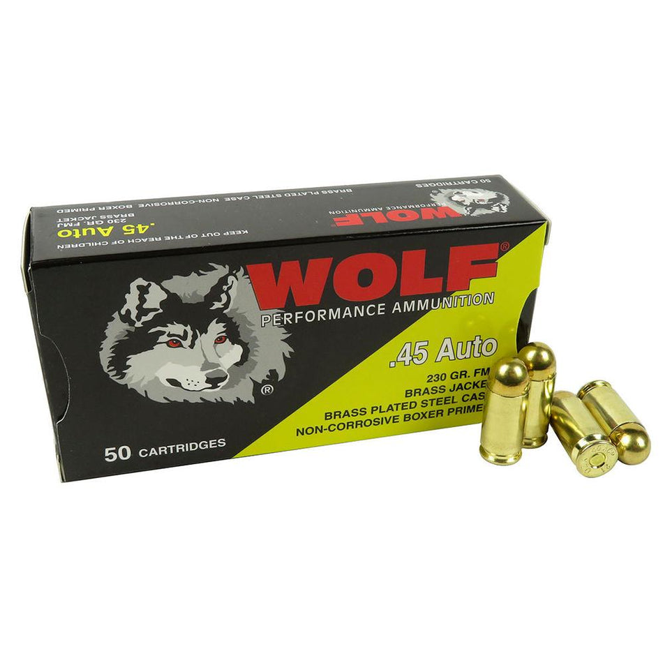 Wolf .45 ACP/Auto Performance Full Metal Jacket 230 Grain 50/Box [Item 9842]