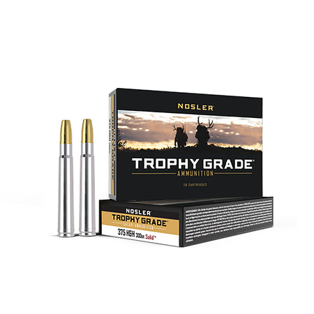 Nosler .375 H&H Mag Trophy Grade Safari Nosler Solid 300 Grain 20/Box