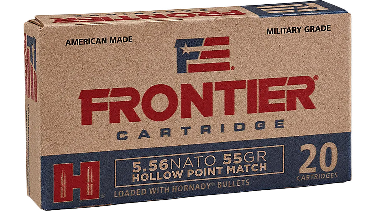Frontier Cartridge 5.56x45mm NATO Lake City Centerfire Rifle Match Hollow Point Match 55 Grain 20/Box