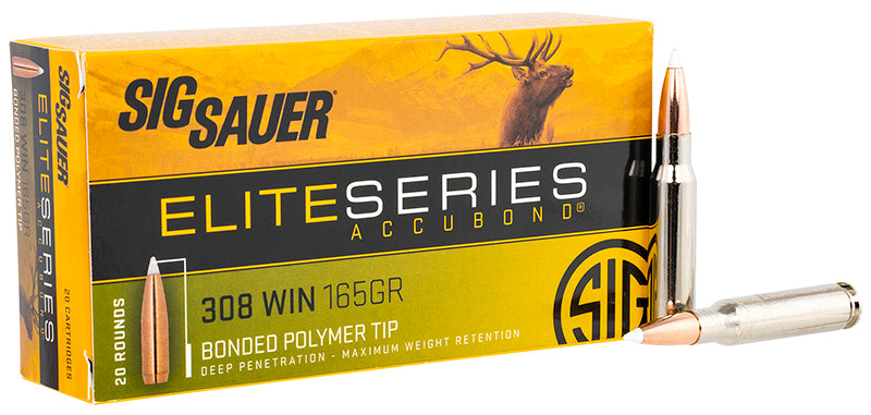 Sig Sauer .308 Win / 7.62x51mm Elite Hunting Nosler AccuBond 165 Grain 20/Box