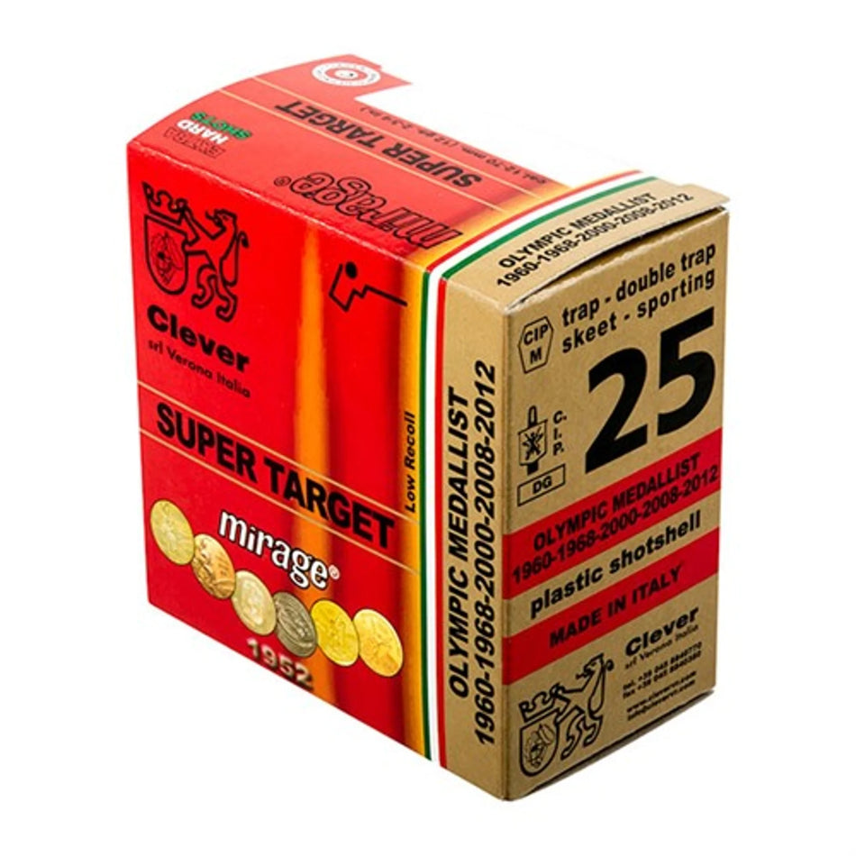 Clever 12 Gauge Mirage Super Target T1 #8 1 oz 2.75 in 250/Box 1290 FPS