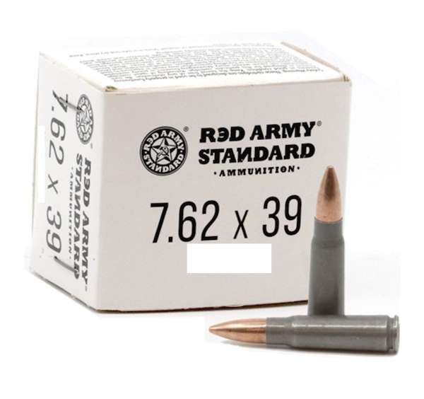 Century Arms 7.62x39mm RED ARMY STANDARD Rifle Ammo Target Hollow Point Boat Tail 122 Grain 20/Box